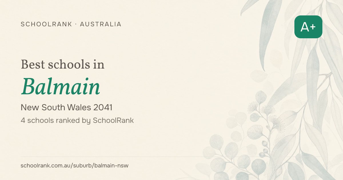 Best Schools in Balmain, NSW 2041 | 2026 Rankings